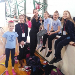 Ana Jurković, Maša Lepur, balerina Anja Garašić, Karla Stričak, Mia Gvozden i Bianca Gajšak, 1st Young talents cup BG 2018